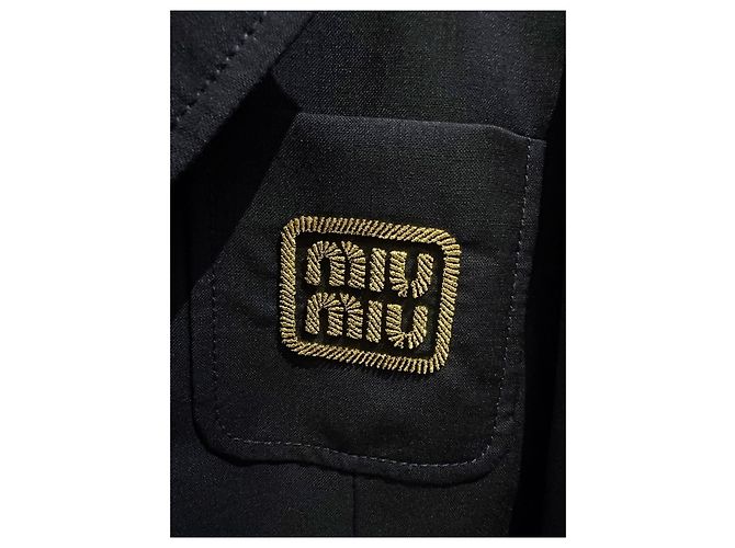 Miu Miu Navy Wool Jacket - view 2