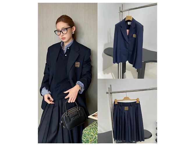 Miu Miu Navy Wool Jacket - view 8