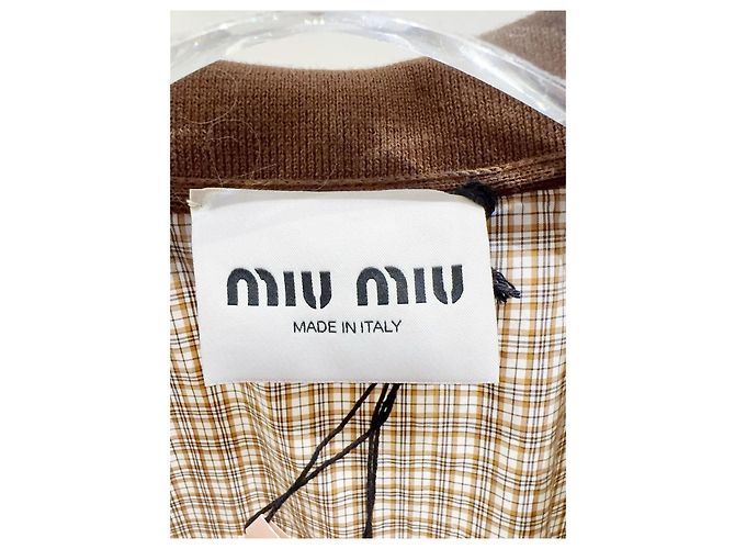 Miu Miu Kleid mit Karomuster aus Baumwolle - Ansicht 2