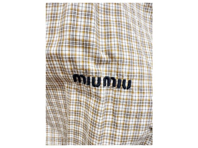 Miu Miu Kleid mit Karomuster aus Baumwolle - Ansicht 3