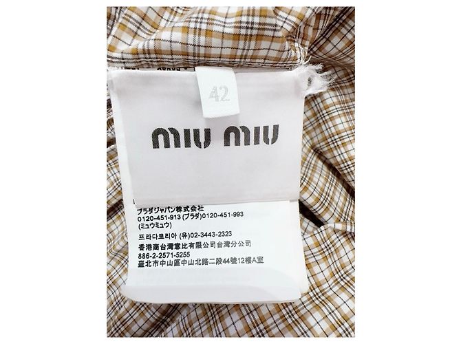 Miu Miu Kleid mit Karomuster aus Baumwolle - Ansicht 5