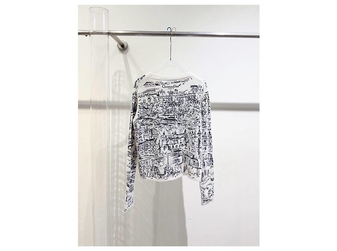Dior Kaschmir Strickware mit gestickter Paris Karte - Ansicht 4