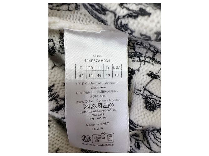 Dior Kaschmir Strickware mit gestickter Paris Karte - Ansicht 5