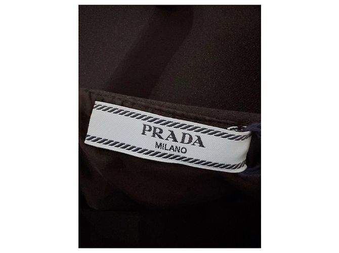 Vestido Prada de algodón negro con lazo Talla 40 - vista 4