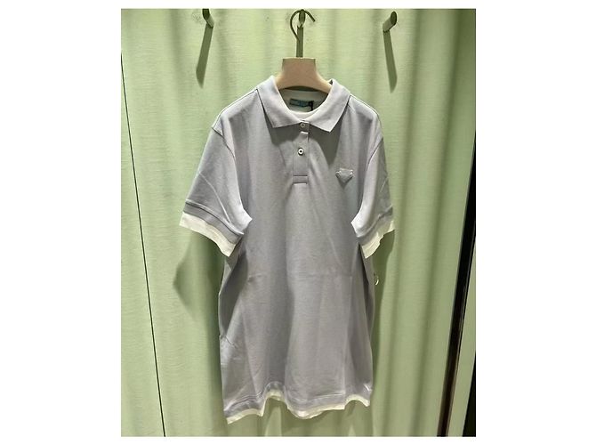 Vestido Polo Prada de Algodón Gris - vista 8