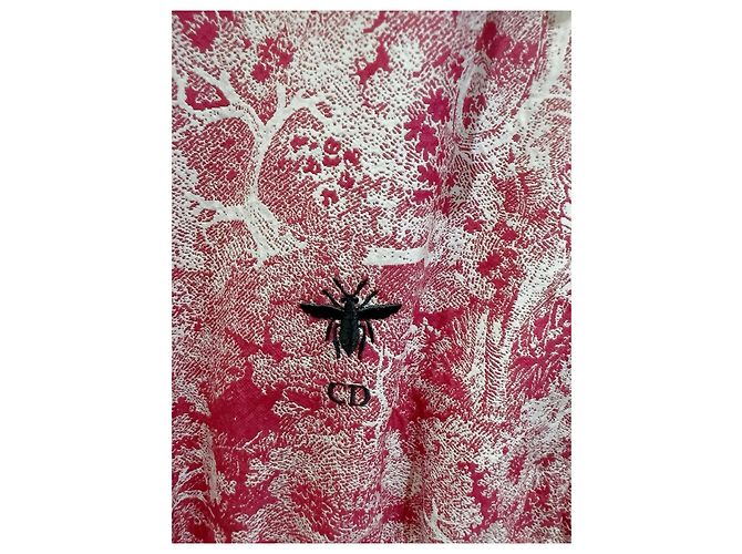 Dior Kleid aus rosa Baumwolle Toile de Jouy - Ansicht 2
