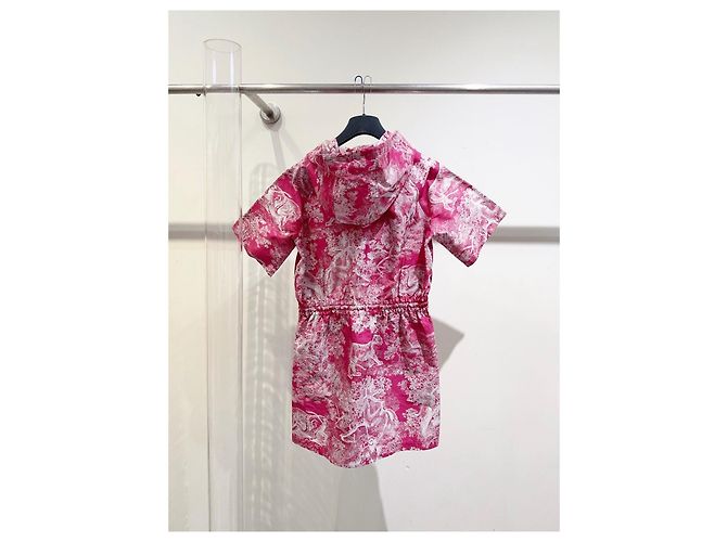 Dior Kleid aus rosa Baumwolle Toile de Jouy - Ansicht 5