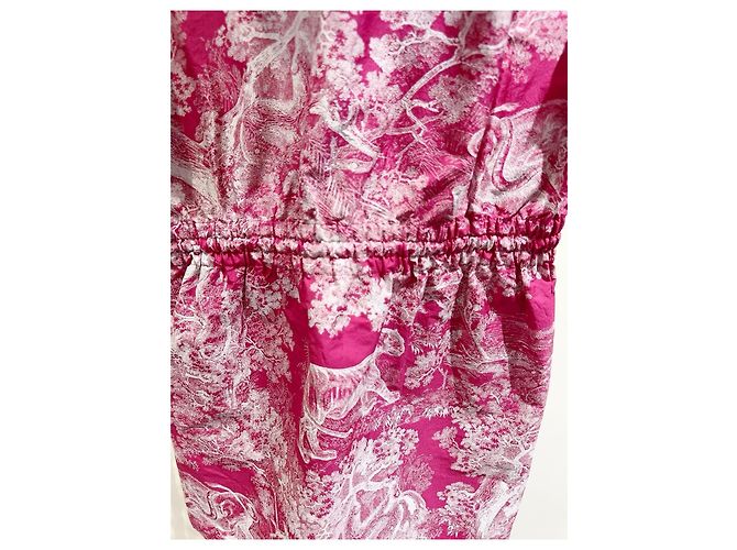 Dior Kleid aus rosa Baumwolle Toile de Jouy - Ansicht 6