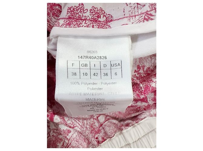 Dior Kleid aus rosa Baumwolle Toile de Jouy - Ansicht 8