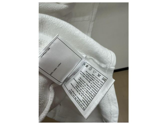Top Sweatshirt Chanel Blanco de Algodón con Bordado Coco - vista 6