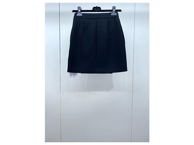 Falda de lana negra Céline - vista 2
