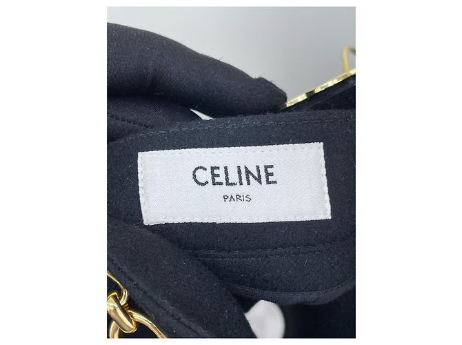 Falda de lana negra Céline - vista 6