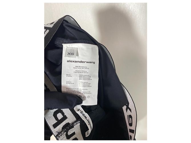 Pantalones Alexander Wang Navy de algodón con logo - vista 4