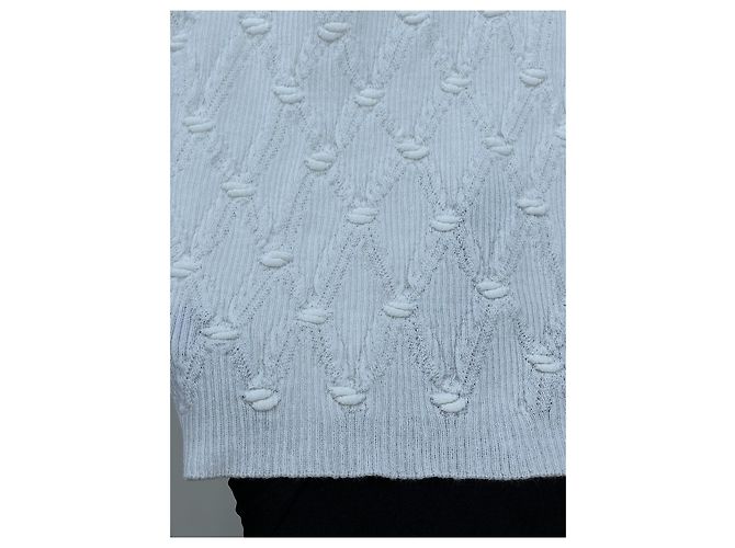 Chaleco de punto acolchado Chanel blanco algodón - vista 6