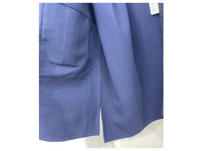 Giacca Chanel in tweed blu navy taglia 38 - vista 8