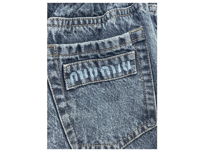 Falda de denim azul Miu Miu - vista 3