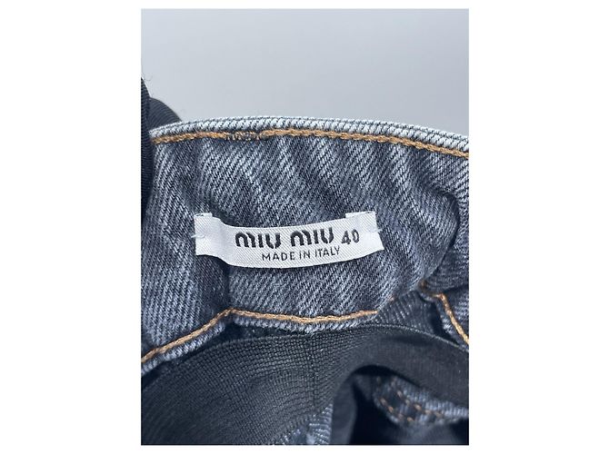 Falda de denim azul Miu Miu - vista 6