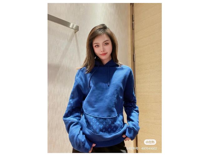Sudadera con capucha Louis Vuitton azul de algodón - vista 7