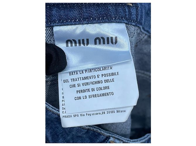 Vaqueros Miu Miu de denim azul - vista 4