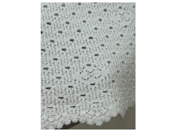 Top Chanel in pizzo bianco corto - vista 8