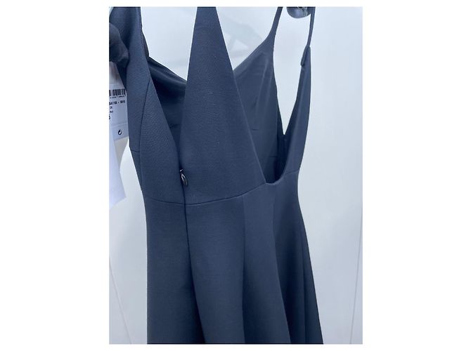 Dior Abendkleid aus schwarzer Wolle mit Trägern - Ansicht 3