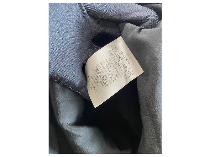 Conjunto de Blazer com Cinto e Calções Dior Navy de Lã e Seda - vista 3