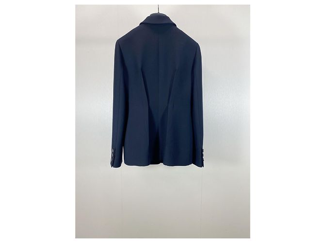 Conjunto de Blazer com Cinto e Calções Dior Navy de Lã e Seda - vista 4