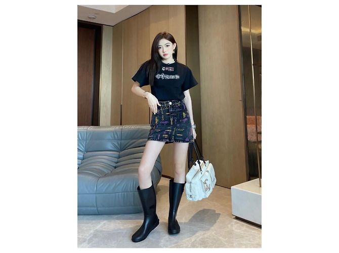 Top Chanel Negro de Algodón de Manga Corta FR 34 - vista 9