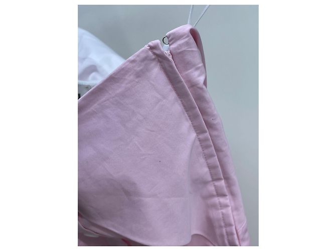 Top Bandeau Asimétrico Miu Miu Rosa de Algodón - vista 3