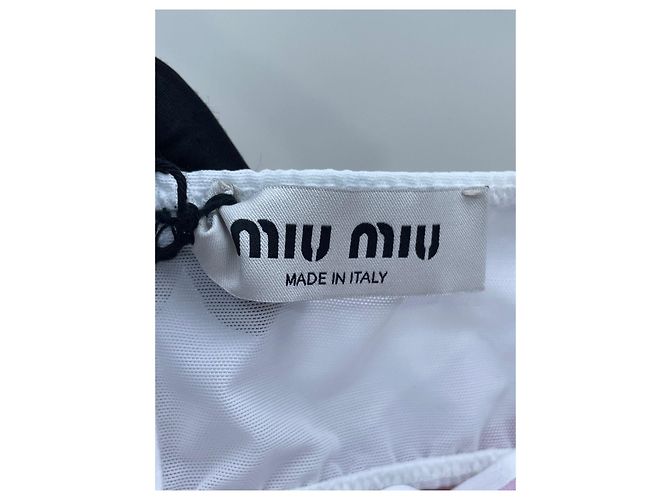 Top Bandeau Asimétrico Miu Miu Rosa de Algodón - vista 7