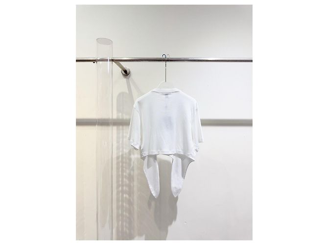 Top Louis Vuitton Blanco de Algodón con Nudo Frontal - vista 4
