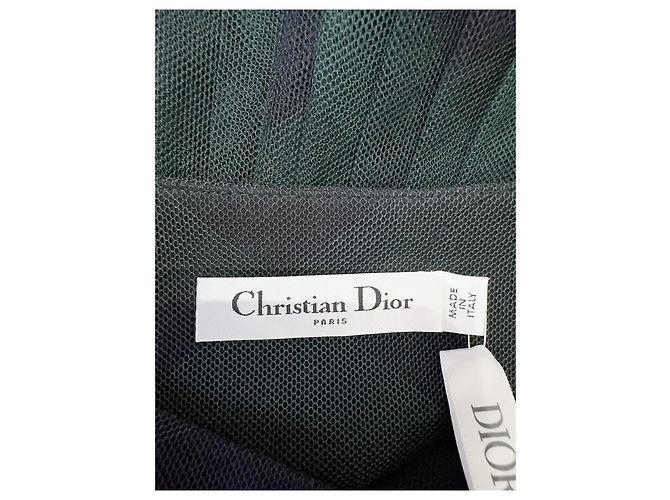 Gonna Dior Verde in Tulle Plissettata Taglia 36 - vista 4