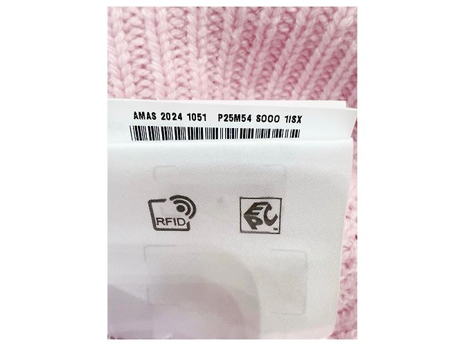 Prada Maglieria in Cashmere Rosa Logo Triangolo - vista 6