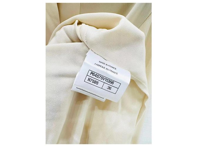 Camicia Chanel Métiers d'art 21 in seta con fiocco nero - vista 5