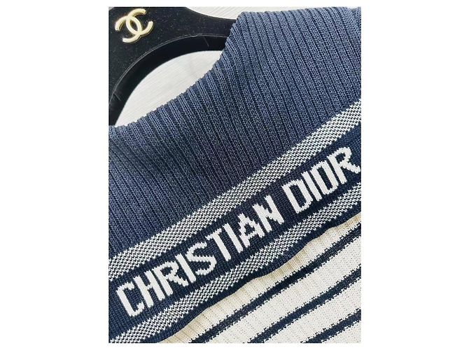Prenda de punto Dior de algodón con rayas y cuello marinero - vista 5
