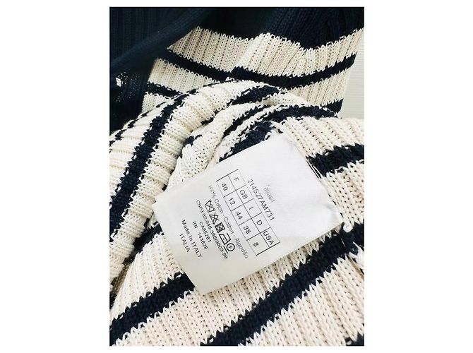 Prenda de punto Dior de algodón con rayas y cuello marinero - vista 6