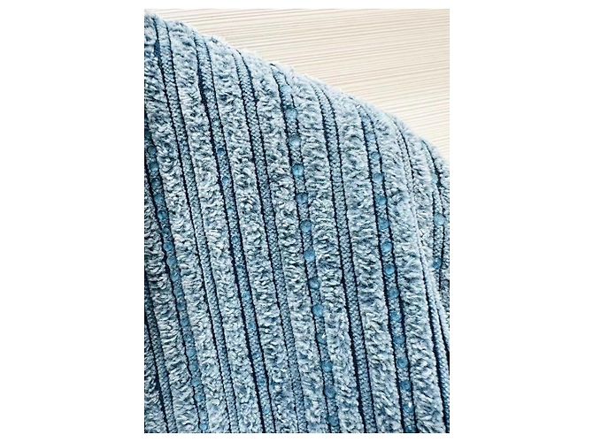 Giacca Chanel in velluto a coste blu a righe con paillettes - vista 5