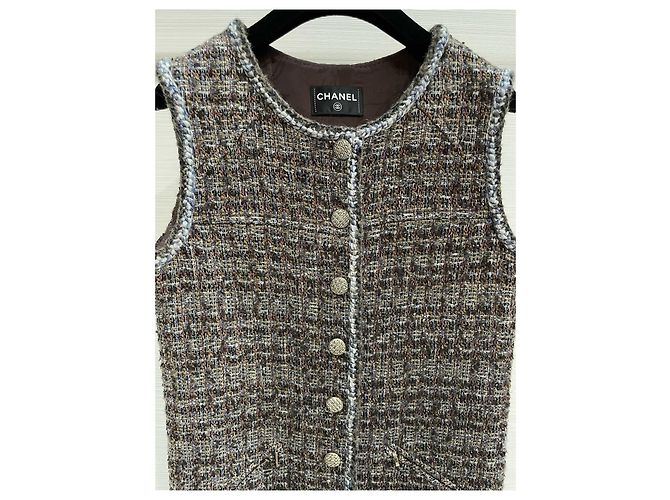 Chaleco Largo de Tweed Chanel - vista 3