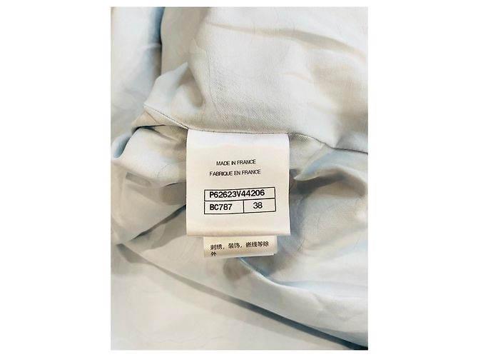 Chaqueta Chanel de Tweed Azul corte asimétrico - vista 6