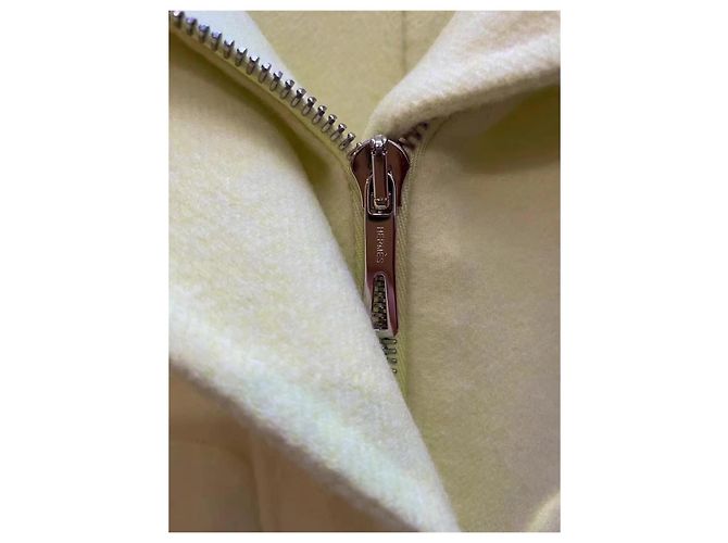 Chaqueta Hermès de cashmere amarillo con capucha Talla 36 - vista 4