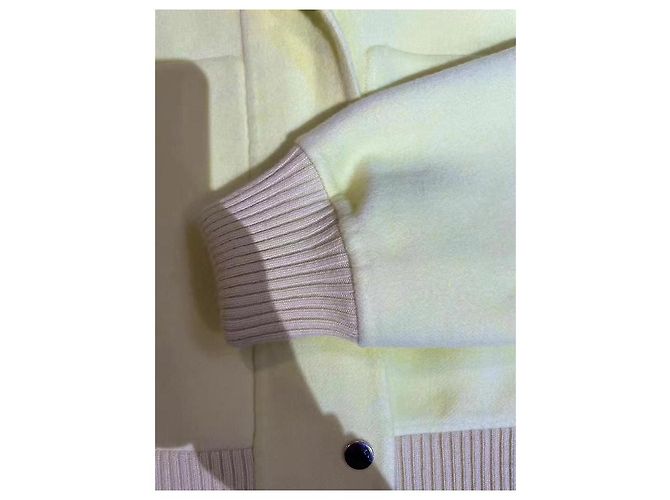 Chaqueta Hermès de cashmere amarillo con capucha Talla 36 - vista 5