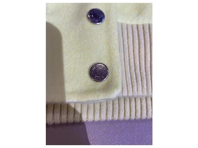 Chaqueta Hermès de cashmere amarillo con capucha Talla 36 - vista 6