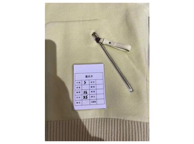 Chaqueta Hermès de cashmere amarillo con capucha Talla 36 - vista 8