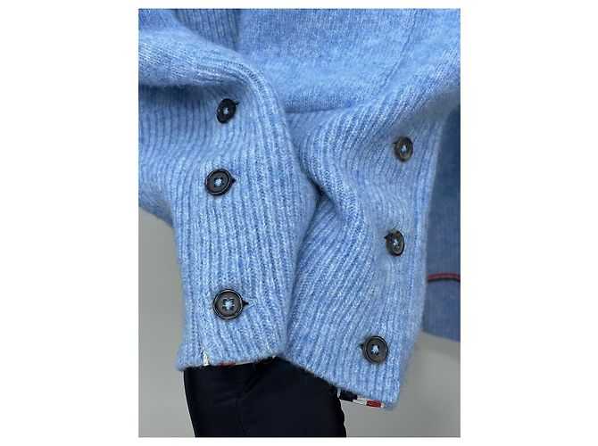 Thom Browne Cardigan aus blauem Kaschmir - Ansicht 4