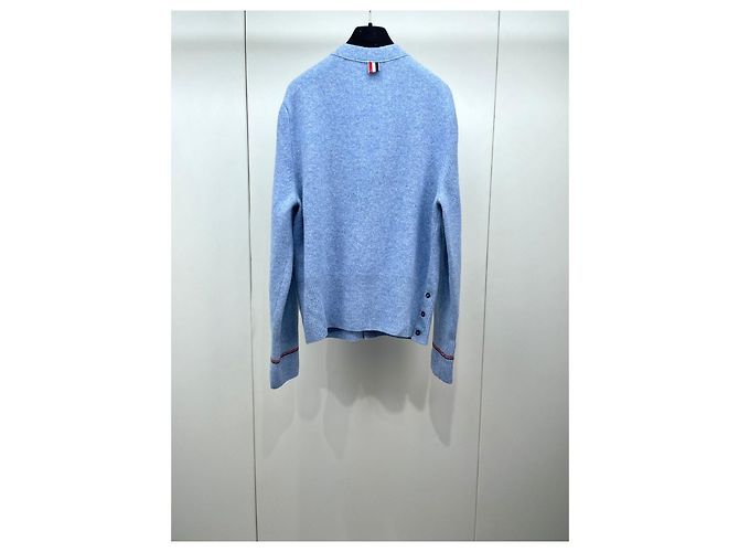 Thom Browne Cardigan aus blauem Kaschmir - Ansicht 5