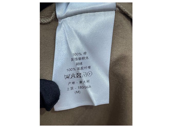 T-shirt Dior Khaki in cotone ricamato M - vista 7