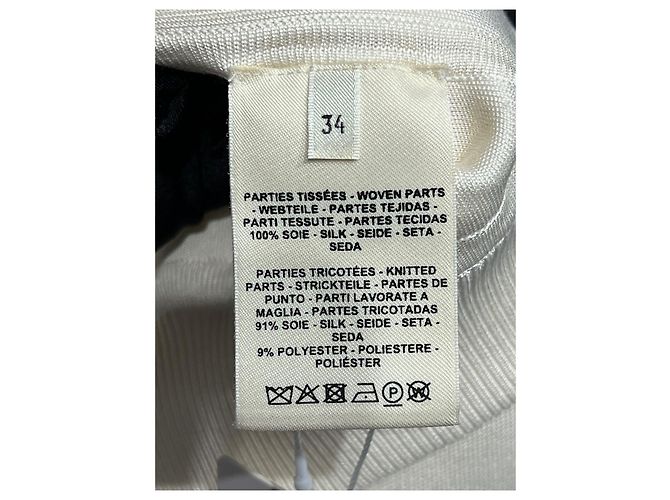 Hermès Jacke aus Seide Weiß - Ansicht 5