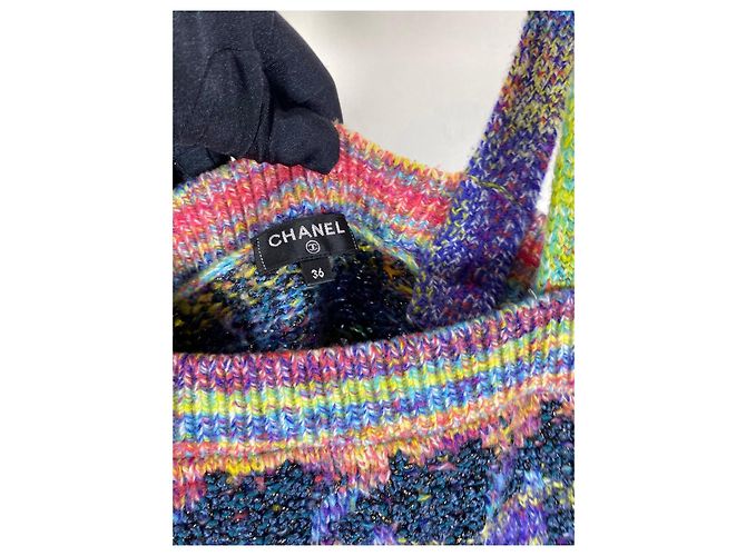 Chanel Cambon 20A Strick-Camisole aus Kaschmir Multicolor - Ansicht 3