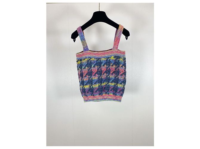 Chanel Cambon 20A Strick-Camisole aus Kaschmir Multicolor - Ansicht 5