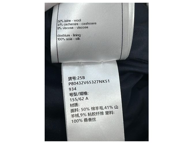 Pantaloncini Chanel in lana blu navy - vista 7
